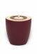 Mini urna para cenizas de cerámica 'Luna' con portavela mora roja