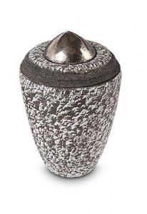 Mini urna cerámica para cenizas 'Carbon Grey'