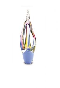 Crystal glass ornament keepsake urn 'Flame'