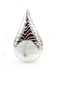 Crystal glass ornament keepsake urn 'Drop'