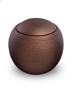 Urna pequeña esférica para cenizas 'Memento' bronce satinado