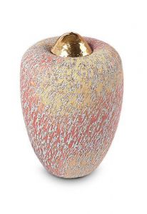 Mini urna cerámica para cenizas 'Rainbow Red'