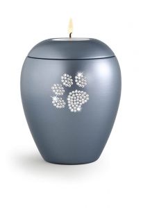 Urna para mascota 'Pata de Swarovski' con vela (tamaños y colores diferentes)
